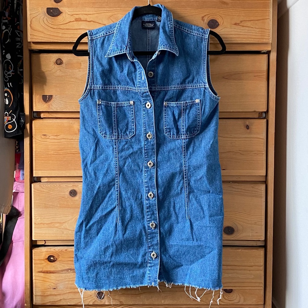 Denim Button Down Dress